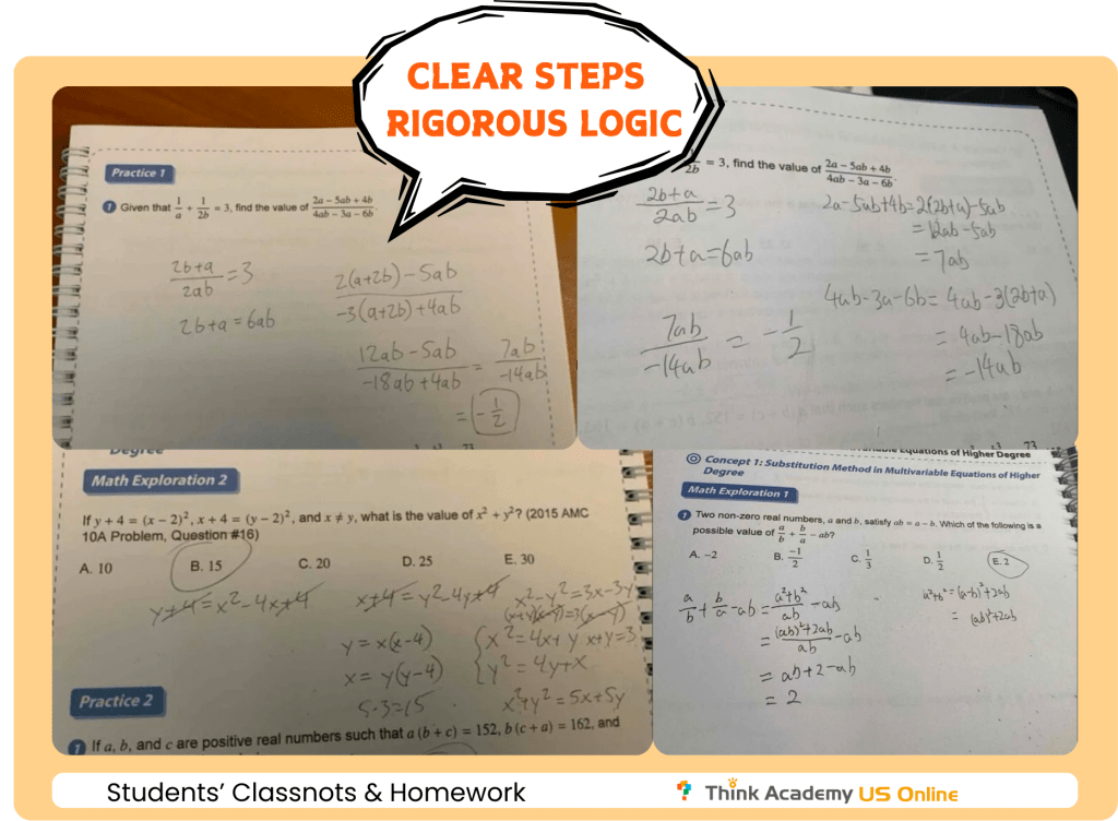 Think Academy Students’ Classnots & Homework