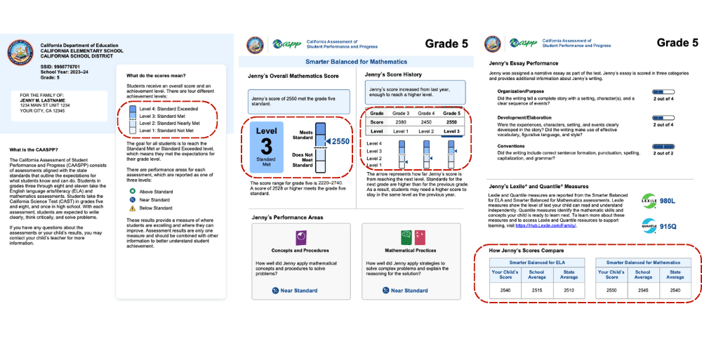 Think Academy-How to read CAASPP score report