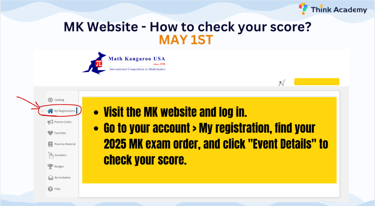 Think Academy - How to check the Math Kangaroo 2025 score